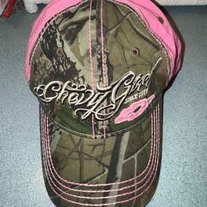 Chevy Girl Since 1911 Camo and Pink Hat